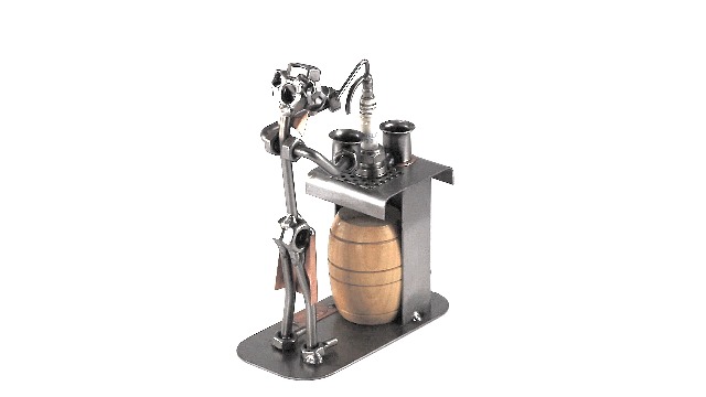Omino Di Viti Steelman24 Con Calamita – Portapenne O Soprammobile Originale In Metallo, Regalo Simpatico - 3