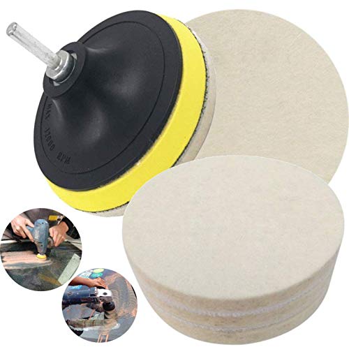 Image of DIY Crafts 2 Pcs, 2 inch inch Only Felt Pad, 18x Mini Buffing Polish Detail Polisher Pads On Rotary Tools,Cordless Drill, Polisher Tool for Tight Area Detailing (2 Pcs, 2 inch inch Only Felt Pad)