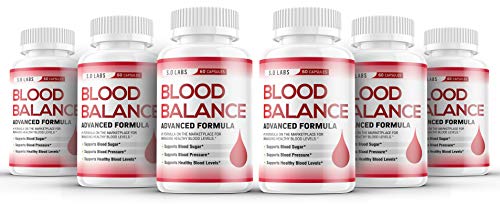 (6 Pack) Blood Balance Advanced Formula Pills, Blood Balance Advance Boost Capsules - Sugar Balance Supplement for High Blood Pressure - Natural Pressure Monitor for Nutrition (360 Capsules)