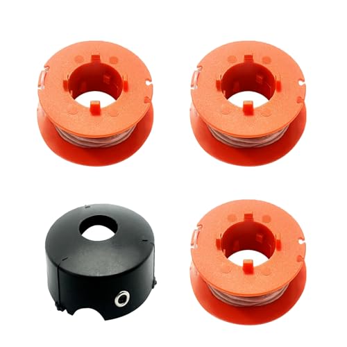 Viilich 3 bobinas de repuesto para cortabordes Bosch ART 23 26 30 Combitrim 23 26 Easytrim, para Bobina de hilo individual Bosch F016800175, para cubierta de bobina Bosch F016L71088(3 bobinas + 1