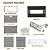 EAGLE PEAK 42 Inch Outdoor Propane Gas Fire Pit Table, 50,000 BTU Auto-Ignition Rectangular Gas Fire Pit with Glass Wind Guard, Gray PE Rattan