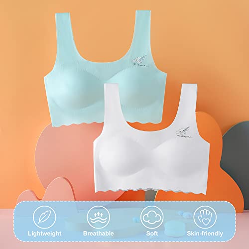 Happy Cherry Girls Seamless Stretch Bra Ultra Comfort Soft, Invisible Dig-Free Teen Bras with Removable Padding3