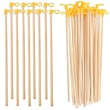 HOLIDYOYO 35個 手提げランタンポール 軽量持ち運び簡単 木製ランタンスティック 用祭りパーティー用