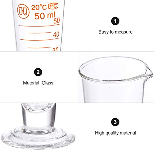 VILLCASE Cpde MediçãCônicde VidrCpMedidr GraduadCpde BilicatCilindGraduads Dispsitivde Experiência Q