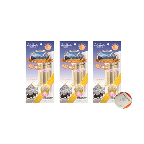 【Amazon限定セット】ストロングチーズ スリムロング M 2本入り ×3個 | 小型犬用 無添加 ヒマラヤ産ヤクチーズ 長持ちガム 低塩分・低乳糖