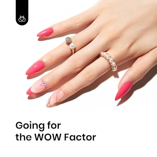 Beetles Pink Gel Polish - Strawberry Cocktail 15ML/0.51Fl Oz, Light Pink Gel Nail Polish, Soak Off UV LED Lamp Nail Art, Long-Lasting Manicure Salon DIY Home Spring Nails - Gifts for Her - 6