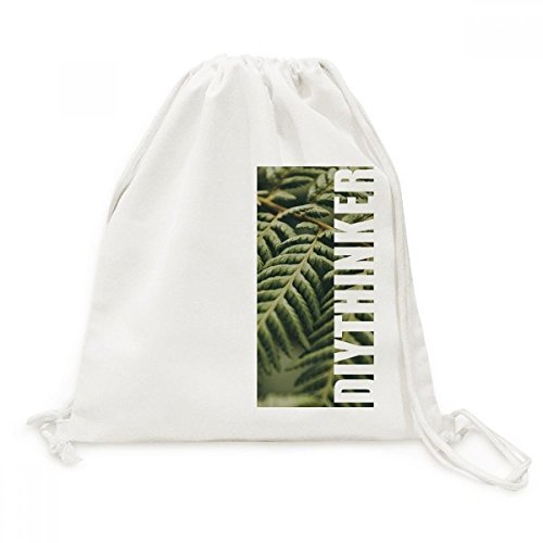 Sacs voyage imprimé nature : grand sac cordon toile feuilles de plantes