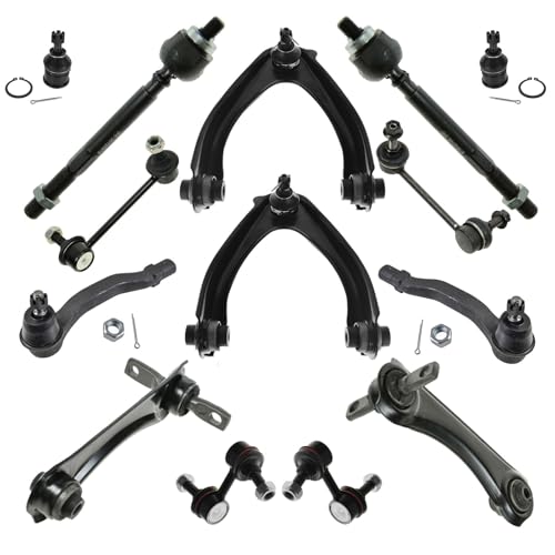 TRQ Front and Rear Steering & Suspension Kit Ball Joint Control Arm Control Arm with Ball Joint Sway Bar Stabilizer Link Tie Rod Compatible with 1997-2001 Honda CR-V by TRQ - Used condition - US$132.67