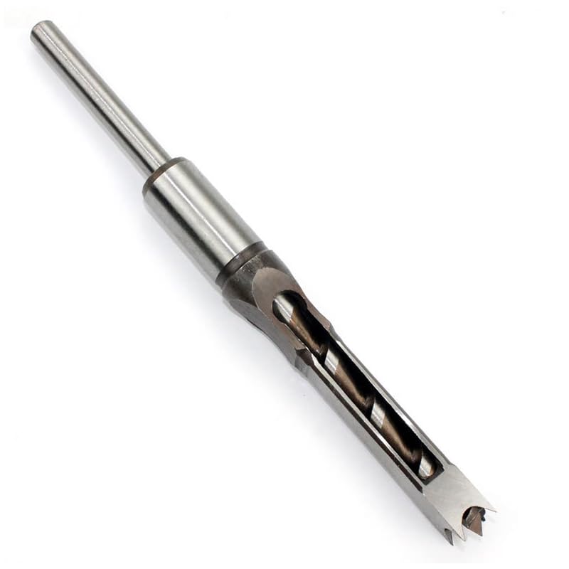 Broca de Orificio Cuadrado, Broca de Sierra Perforadora de Cincel de Embutir de 3/8 de Pulgada, Herramienta de Abridor de Orificios para Carpintería con Sierra de Acero para (3/8