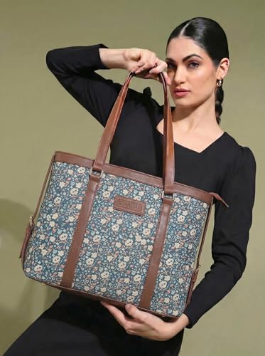 Image of Stylish Tote Bags for Office Use | Laptop Bag 15.6 inch | Purse for Women | Vegan Leather Handbag | Daily & Travel Use |