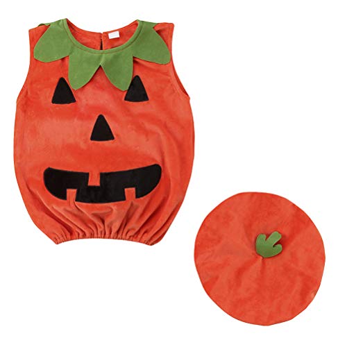 BESTOYARD Fantasia de abóbora de Halloween, roupa de fantasia com chapéu para bebês e cabine de foto