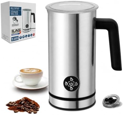 4-in-1 Electric Milk Frother, Stainless Steel Milk Steamer | 4 Mo...