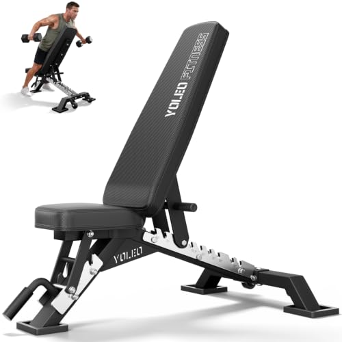 Image of YOLEO Commercial Adjustable Weight Bench 2315LB ASTM Certified - 80% Pre-Assembled Heavy Duty Workout Bench for Home Gym