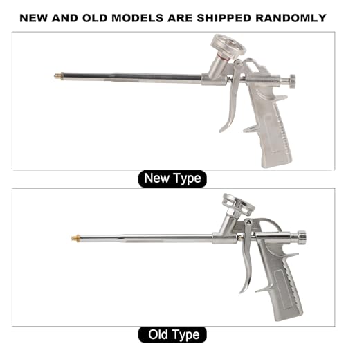 Regun Schaumpistole, Bauschaumpistole, PU Expanding Foam Gun Dosierpistole aus Metall für Heimwerker und Profi zum Verfüllen Abdichten