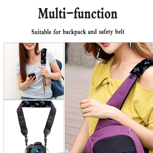 Image of AFPANQZ Colorful Butterfly Print Car Seat Belt Pads Cover Seatbelt Shoulder Strap Cushion Harnss Pads Comfortable Driving Universal Fit Truck Vans Sedans SUVs