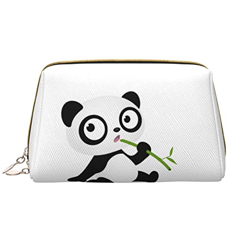 Trousse de maquillage panda en cuir blanc pour femmes KOOLR
