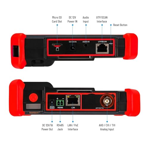 Monitor CCTV y probador de cámaras de seguridad AHD CVI TVI de 8MP 5