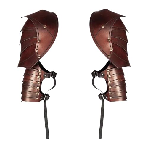 Hellery de Hombros Steampunk con Remaches y hombreras para disfrazarse, MarrÓn