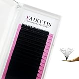 Cashmere Lash Extensions C CC D Curl 8-25mm Mixed & Single Length Tray,Self Adhesive Lashes Natural Look, lash extension trays for Cashmere Fibers for Salon Use,Matte Black（0.05-CC-8-16mm）