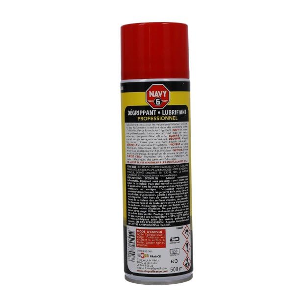 StopSel Navy 6 - Dégrippant Marin Anti-Corrosion 650 ML | Lubrifiant Moteur, Chaînes, Écrous | Débloque, Protège & Nettoie | Formule Anti-Sel Spécial Environnement Marin