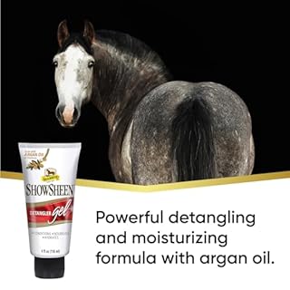 Absorbine ShowSheen Detangler Gel for Coat, Mane & Tail, Moroccan Argan Oil, Tackles Toughest Knots on Horses, Dogs & Livestock, 4oz