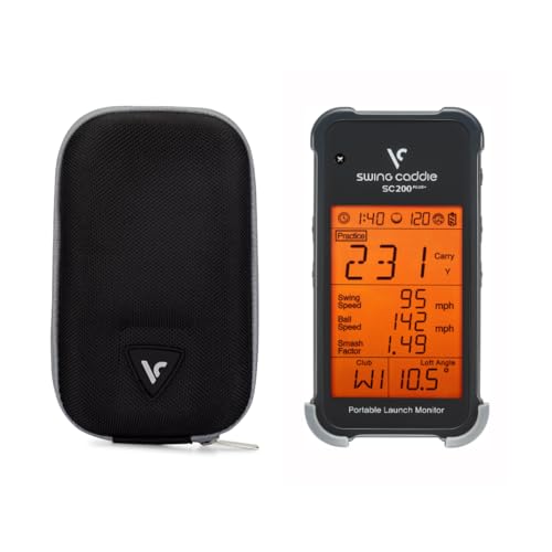 Voice Caddie SC200 Plus Golf Launch Monitor and Pouch Bundle