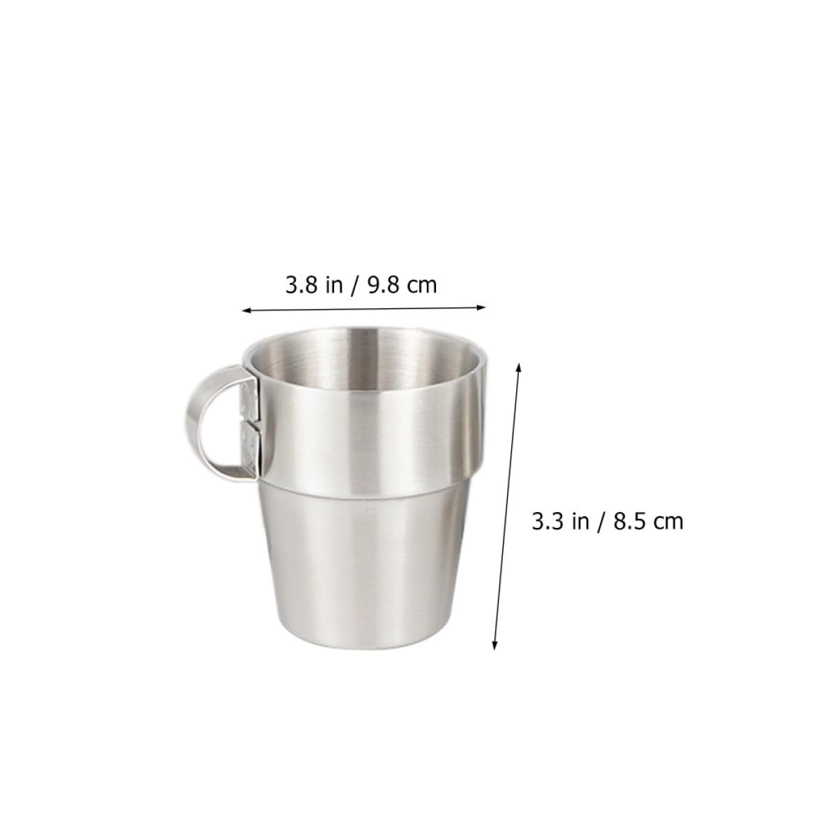 Doppelwandiger Isolierbecher aus Edelstahl 1 Satz mit Praktischem Griff und Hitzeschutz für Outdoor Camping und Picknick