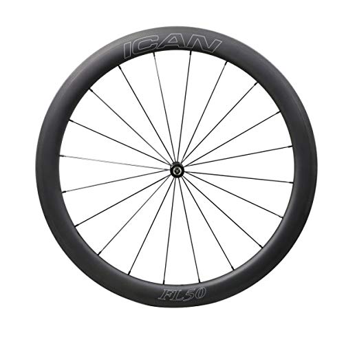 ICAN FL50 Carbon Road Bicycle Wheelset Clincher Tubeless Ready Rim Novatec AS511SB/FS522SB Hub Sapim CX Ray Spokes Only 1470g (Fast & Light Series) - Thumbnail 4