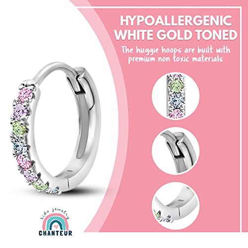 Image of Chanteur Hypoallergenic Huggie Earrings for Girls & Women - Small Hoop Design, Perfect for Teens & Kids