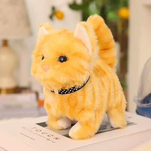 Robot Cat,Electric Plush Cat,Plush Cat Stuffed Animal Interactive Companion Pets,Plush Electronic Cats That Move and Meow Waliking Interactive Companion Pets Cover