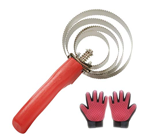 LCPCX Horse grooming kit, horse brush kit with 2 pet gloves, suitable for horses, dogs, cattle, cats, bears and other hairy pet care tools