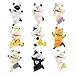 Lot de 9 figurines de chat réalistes - Jouet éducatif - Jouet pour chat - Œufs de Pâques - Couvercle de gâteau d'anniversaire pour enfants, garçons, filles, enfants, amoureux des chats