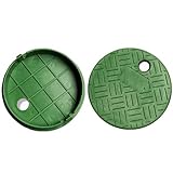 FKUMLUN Valve Box Cover Lid 6” Round Sprinkler System Irrigation Sprinkler Valve Box Box 2 Pack