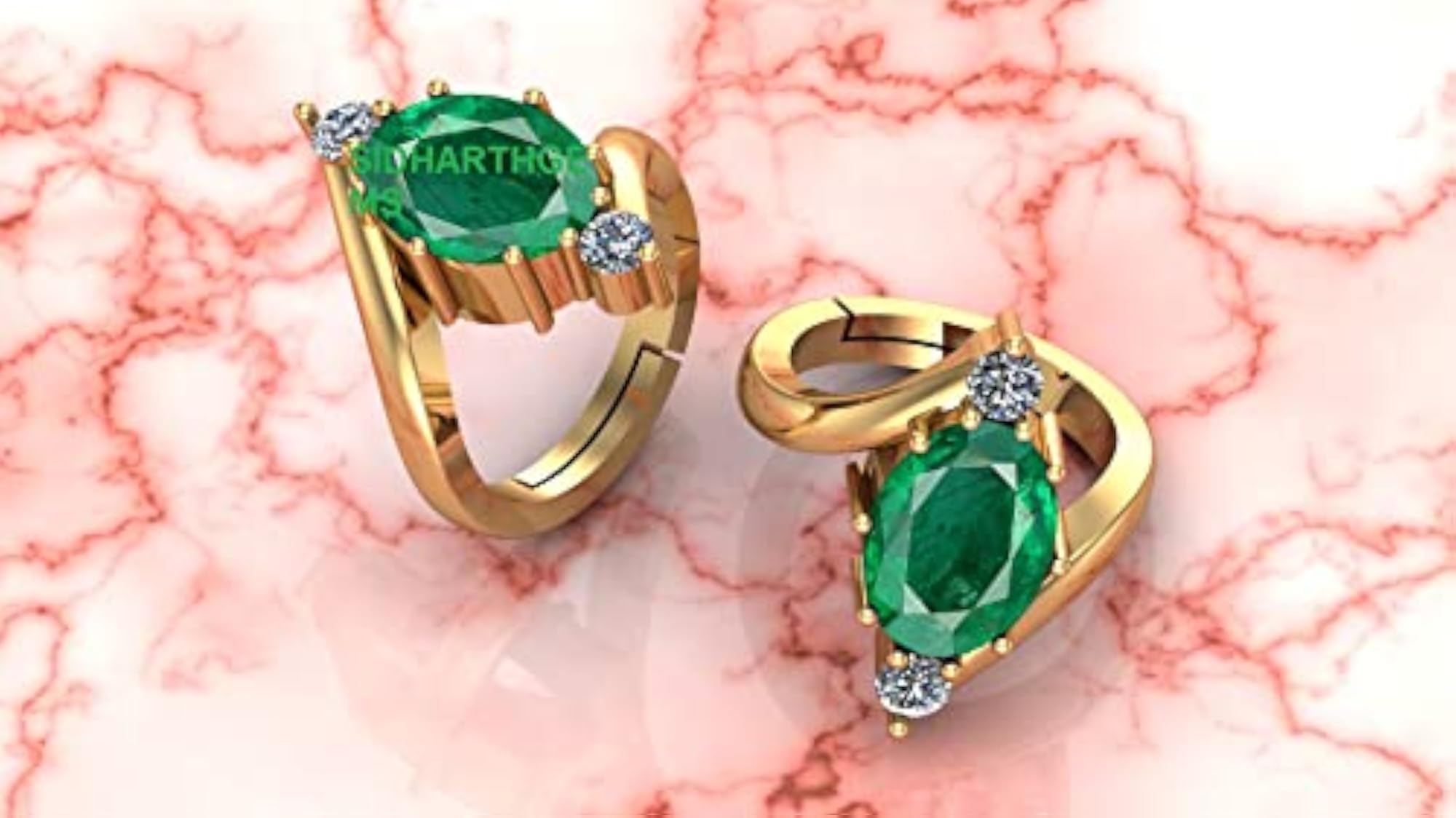 19.25 Ratti Natural Emerald Panchdhatu Adjustable Ring