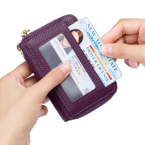 Image of imeetu Rfid Credit Card Holder,Genuine Leather Businese Card Case,Rfid Blocking Wallet for Women & Men