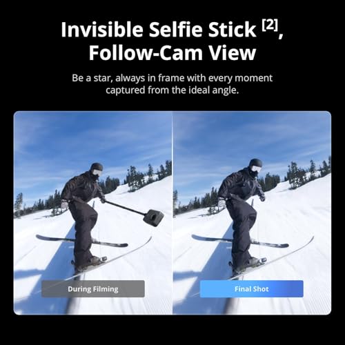 DJI Osmo 360 Essential Combo, 360 Camera with 1-Inch 360° Imaging, Native 8K 360° Video, 4K/120fps & 170° Boost Video, 1.2m Invisible Selfie Stick Kit, Extended Battery Life with 2 Batteries by DJI - Image 4