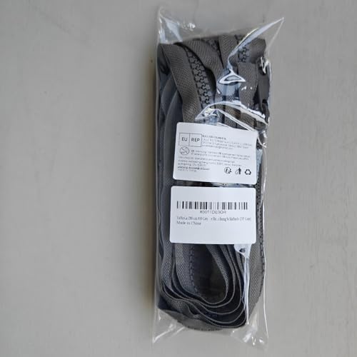 YaHoGa 290 cm #10 Large Zip Plastic Separable Zip with Double Pull for Tents Cover Sleeping Bag (DP Grey) - Image 3