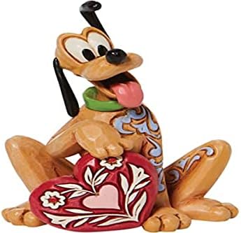 Disney Traditions Pluto Heart Mini Figurine