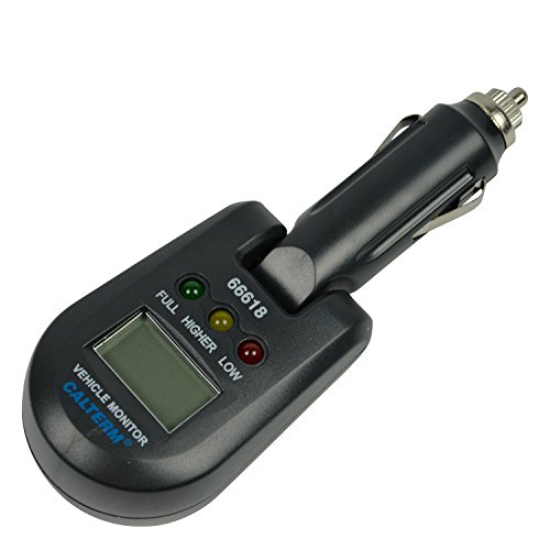 Calterm 66618CC Vehicle Battery and Charging System Monitor, 12-24V, Black