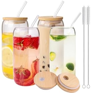 BELICOO M/500ml Cocktailgläser Set, 4 Stück mit Deckel