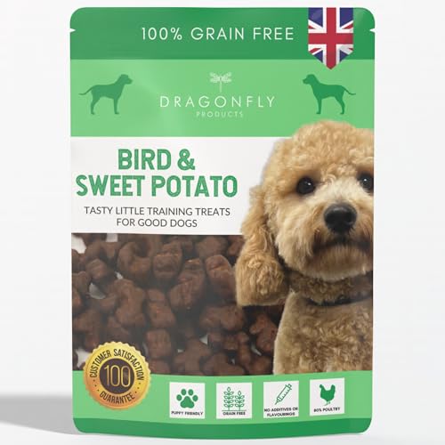 Dragonfly Products Grain Free Training Treats for Dogs and Puppies | 1000 Natural Healthy Treat Pack | 80% Poultry, 20% Potato & Sweet Potato | Hypoallergenic Snacks