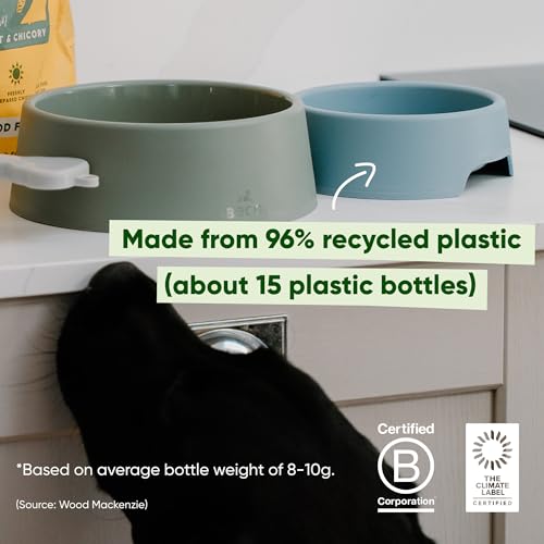 Beco Hundenapf – Futter & Wasser Stabiler Napf aus recyceltem Kunststoff, rutschfeste Gummiunterseite, Candy Pink, klein