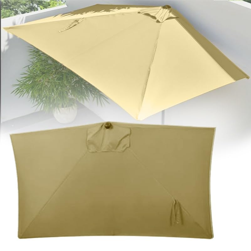 Parasol de remplacement demi-rectangulaire toile 2x1m imperméable pour balcon