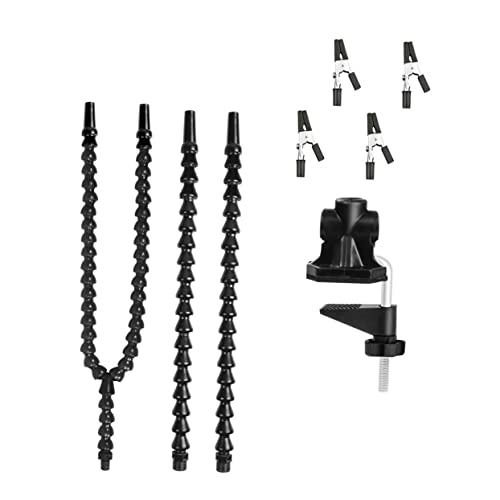 Balacoo Ldering Station Bracket 4 Flexible Arms Soldering Helping Hand Stand Clamp Alligator Clips for Craftsmanship