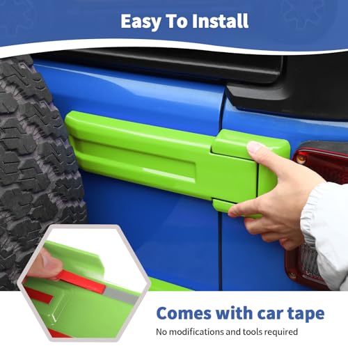 RT-TCZ for Jeep JK Tailgate Hinge Cover Trim Green for Jeep Wrangler JK JKU 2007-2017 Green Exterior Accessories 2pcs by RT-TCZ - Used condition - Image 5