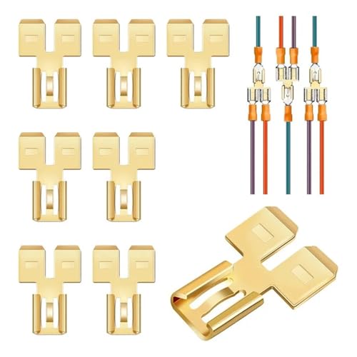 Connector Quick Disconnect Electrical Double Piggyback Spade Spade Connector Terminal Way Wire Double Piggyback(8pcs)