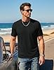 TACVASEN Mens T Shirts UPF 80+ Plain Tshirts Quick Dry Moisture Wicking Short Sleeve Running Tops Lightweight Breathable Black 3XL #3