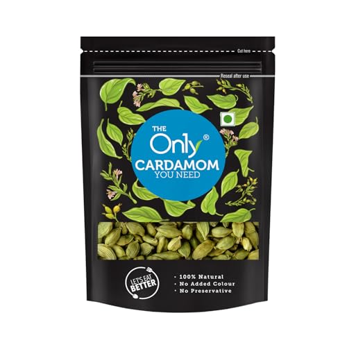 Image of On1y Green Cardamom, 50 gm, Elaichi, Chhoti Elaichi, Bold Size Full Pods, Additive Free, All Natural