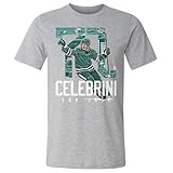 500 LEVEL Macklin Celebrini Shirt - Macklin Celebrini San Jose Landmark WHT (Heather Gray, Large)
