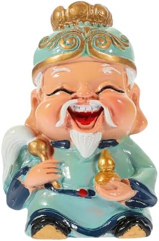 Chinese Style Statue Resin Desktop Ornament 2.67X1.57X1.38in